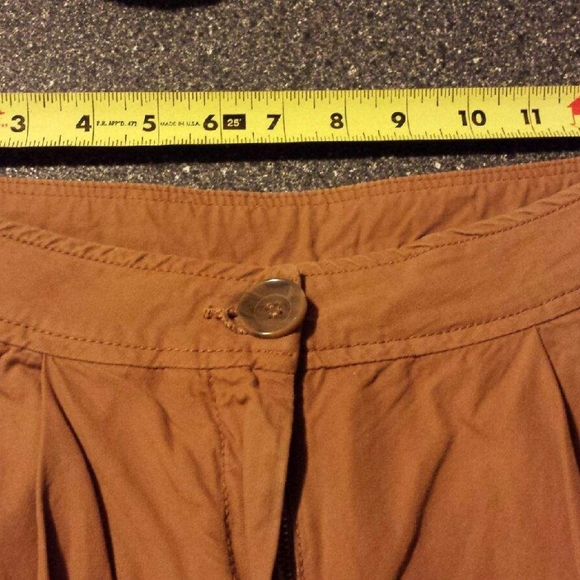 🎉HP🎉Free People Women's Brown Cargo Pants 6 Orange Gold Slacks Pocket - Picture 4 of 4